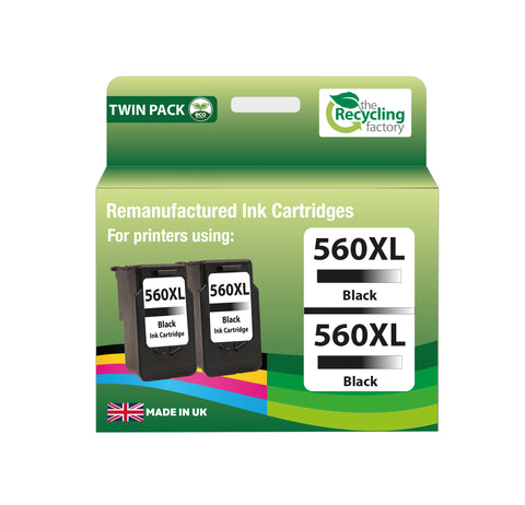 Remanufactured PG-560XL Black Twin Pack