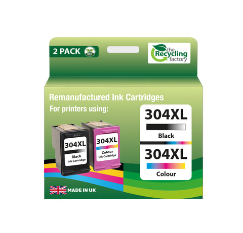 Remanufactured HP304XL Black & HP304XL Colour Combo Pack