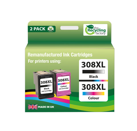 Remanufactured HP308XL Black & Colour Combo Pack