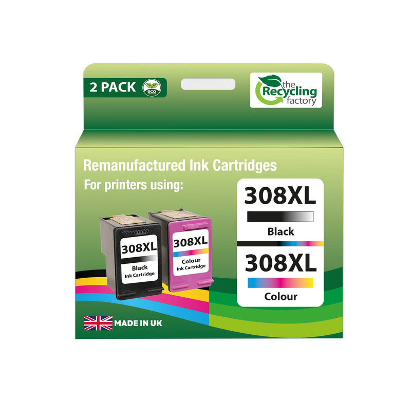 Remanufactured HP308XL Black & Colour Combo Pack
