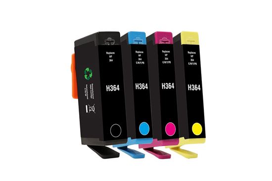 Picture of Jet Tec Recycled HP 364 Black, Cyan, Magenta & Yellow Ink Cartridge Multipack