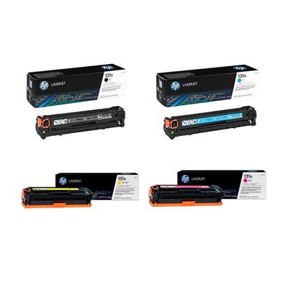 Picture of HP 131A/X Black, Cyan, Magenta, Yellow Original Toner Cartridge Multipack (CF210X/1/2/3A Laser Toner)