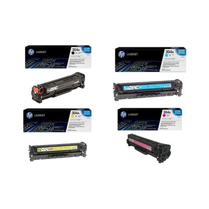 Picture of HP 304A Black, Cyan, Magenta, Yellow Original Toner Cartridge Multipack (CC530/1/2/3A Laser Toner)