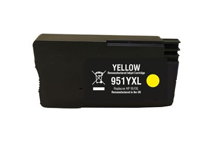 Picture of Jet Tec Recycled HP 951XL High Yield Yellow (CN048AE) Ink Cartridge