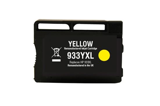 Picture of Jet Tec Recycled HP 933XL High Yield Yellow (CN056AE) Ink Cartridge