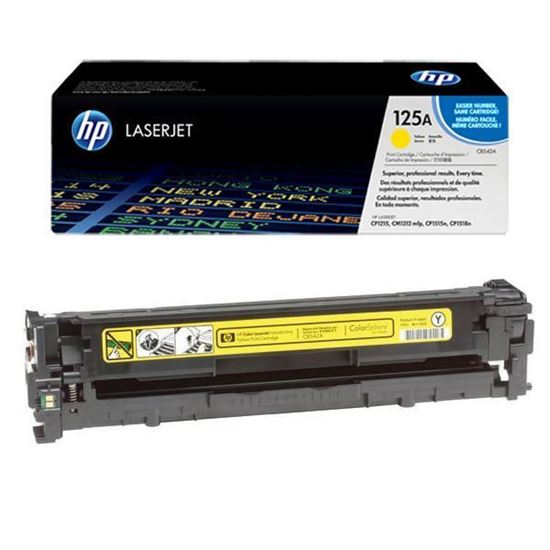 Picture of HP 125A Yellow Original Toner Cartridge (CB542A Laser Toner)