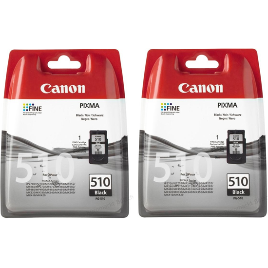 Picture of Canon PG-510 Black Original Ink Cartridge Twin Pack