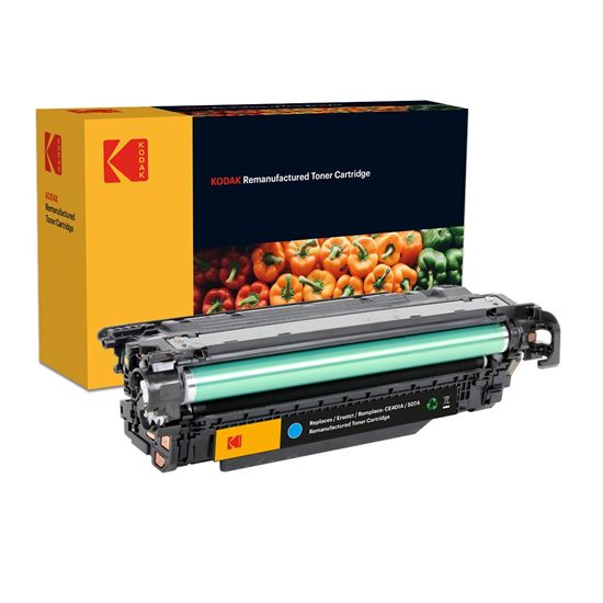 Picture of Kodak Replacement HP 507A Cyan (CE401A) Toner Cartridge