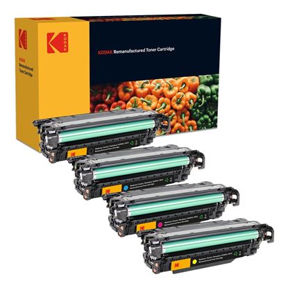 Picture of Kodak Replacement HP 507A/X Black, Cyan, Magenta, Yellow (CE400X/1/2/3A) Toner Cartridge Multipack