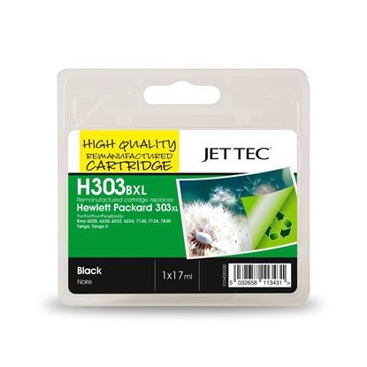 Picture of Jet Tec Recycled HP 303XL Black Ink Cartridge