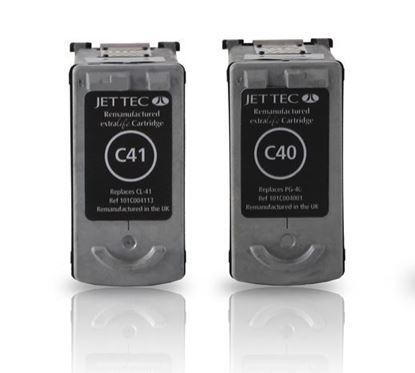 Picture of Jet Tec Recycled Canon PG-40 Black & CL-41 Colour Ink Cartridge Combo Pack