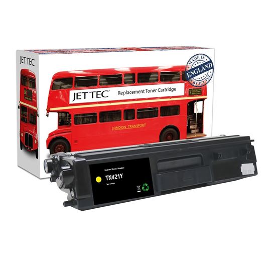 Picture of Jet Tec Recycled Brother TN-421Y Yellow Toner Cartridge