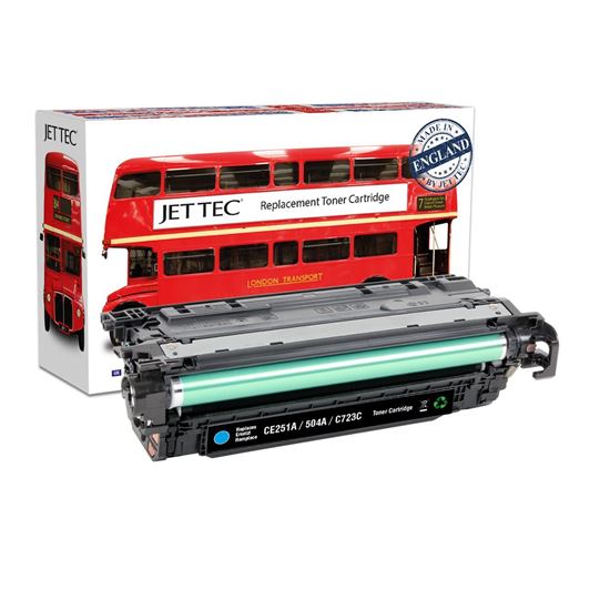 Picture of Jet Tec Recycled HP 504A Cyan (CE251A) Toner Cartridge