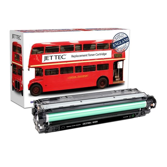 Picture of Jet Tec Recycled HP 650A Black (CE270A) Toner Cartridge