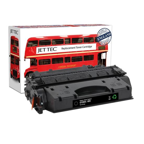 Picture of Jet Tec Recycled HP 80X High Yield Black (CF280X) Toner Cartridge