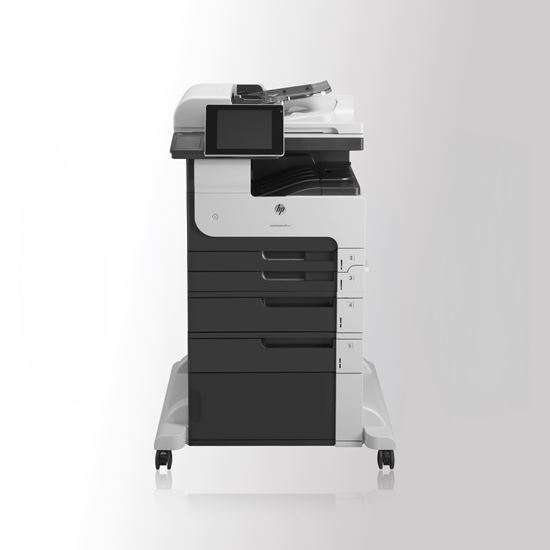 Picture of Renewed  HP Black LaserJet Enterprise flow MFP M725M Printer. FREE Jet Tec toner cartridges included.